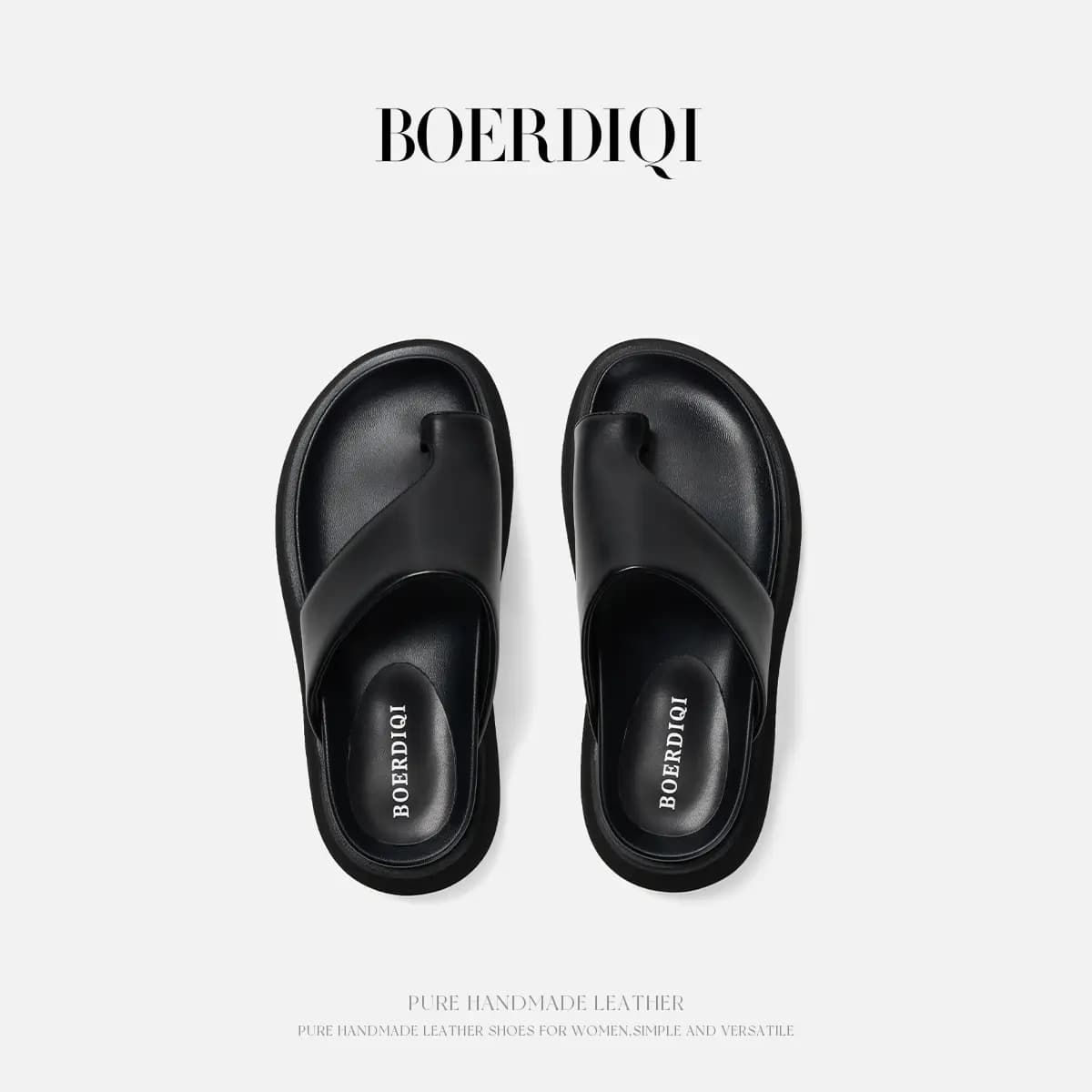 Bortique Classic Versatile Outdoor Simple Comfort Thick Sole Beach Flip-Flops Women's 7