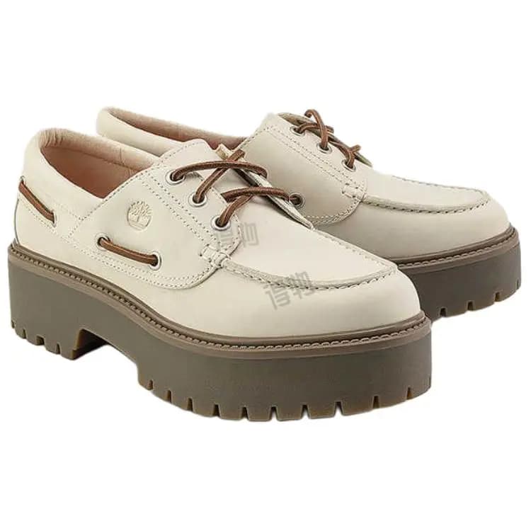 Timberland Stone Street Qadın Boat Ayaqqabısı Ağ 2