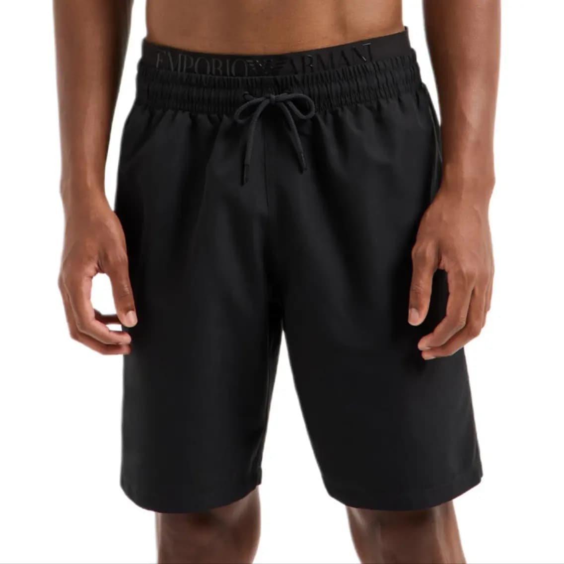 EMPORIO ARMANI Kişi Çimərlik Şortu Qara 2