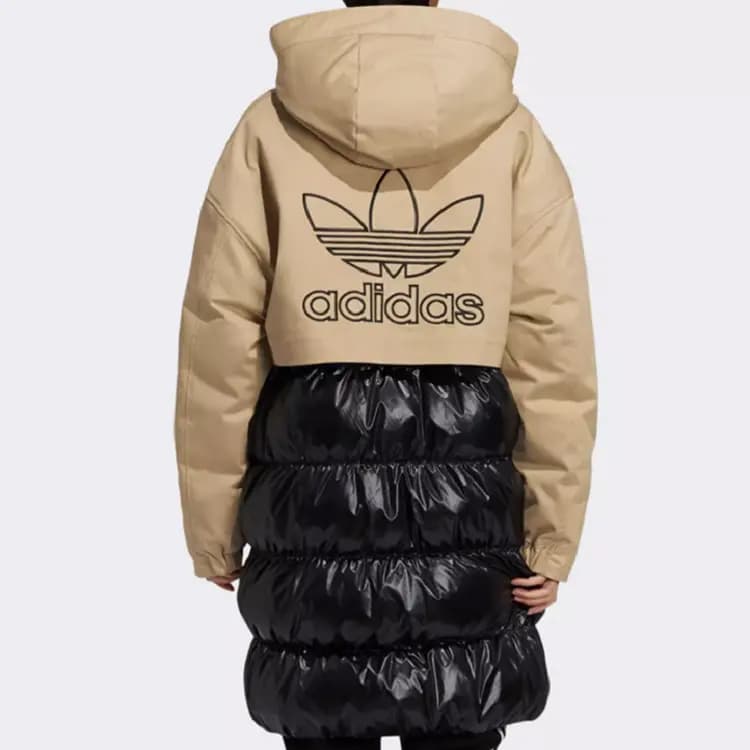 adidas Originals Layered Parka Qadın Pux gödəkçəsi Xaki 2