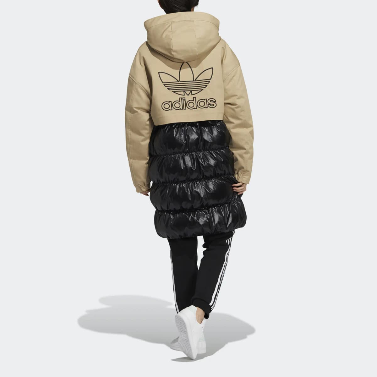 adidas Originals Layered Parka Qadın Pux gödəkçəsi Xaki 5
