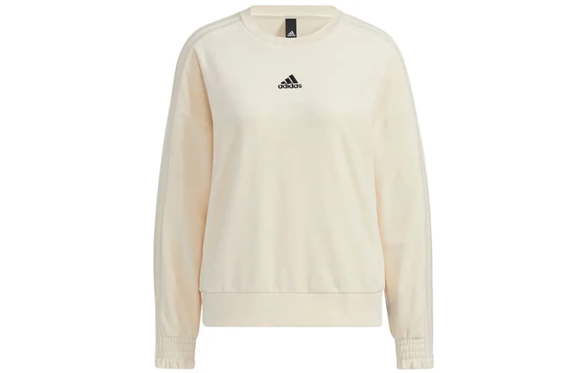 adidas Embroidered Logo Qadın Sweatshirt Off-White