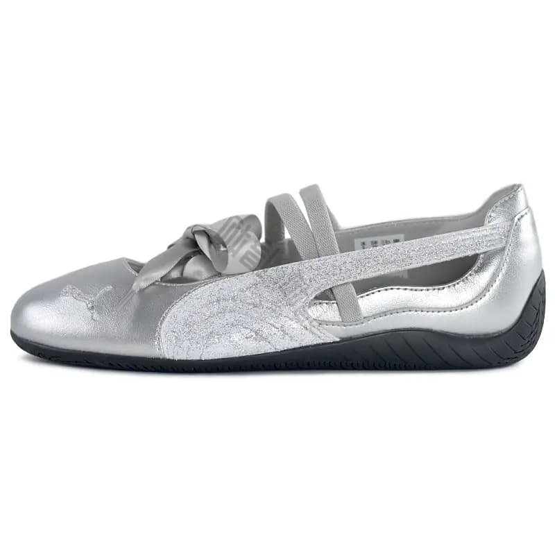 Custom PUMA Speedcat 'Dream Princess' Box Refined Reflective Ballet Style Lolita Women's Casual Flats in Silver 2