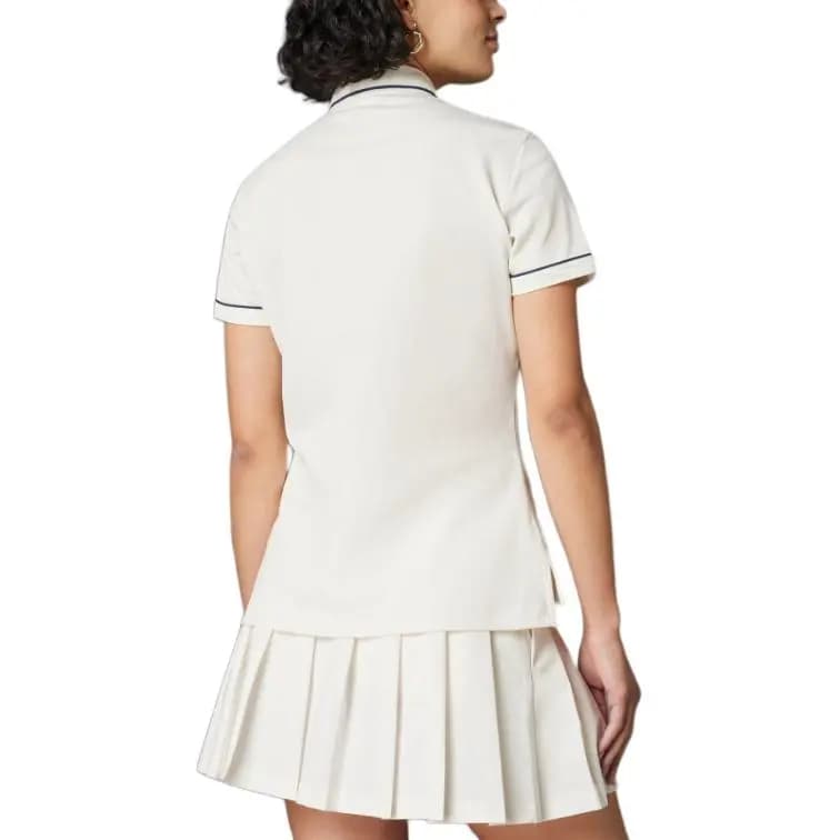 adidas Originals Twistknit Qısaqol Polo Köynək Qadın Təbaşir Ağ 4