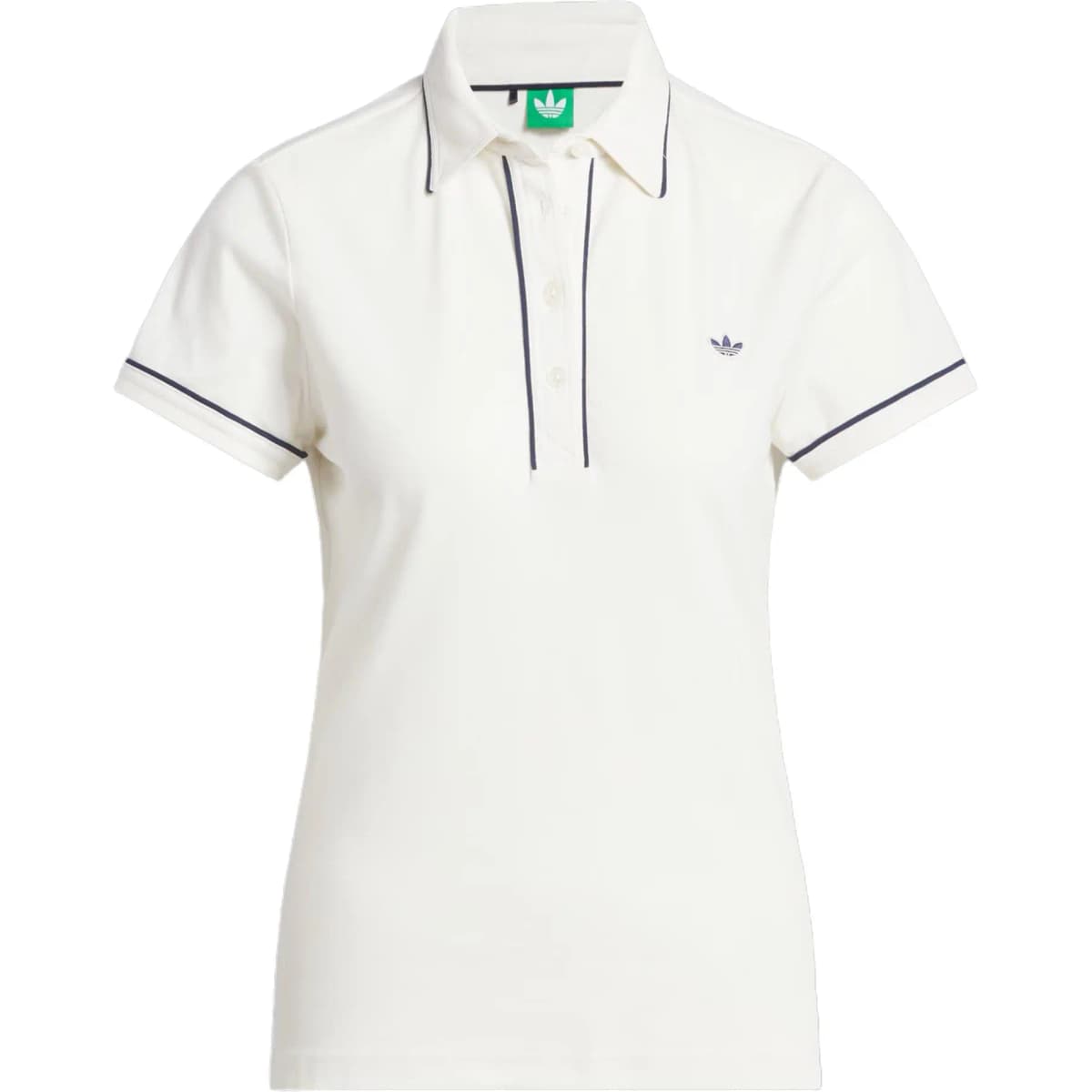 adidas Originals Twistknit Qısaqol Polo Köynək Qadın Təbaşir Ağ