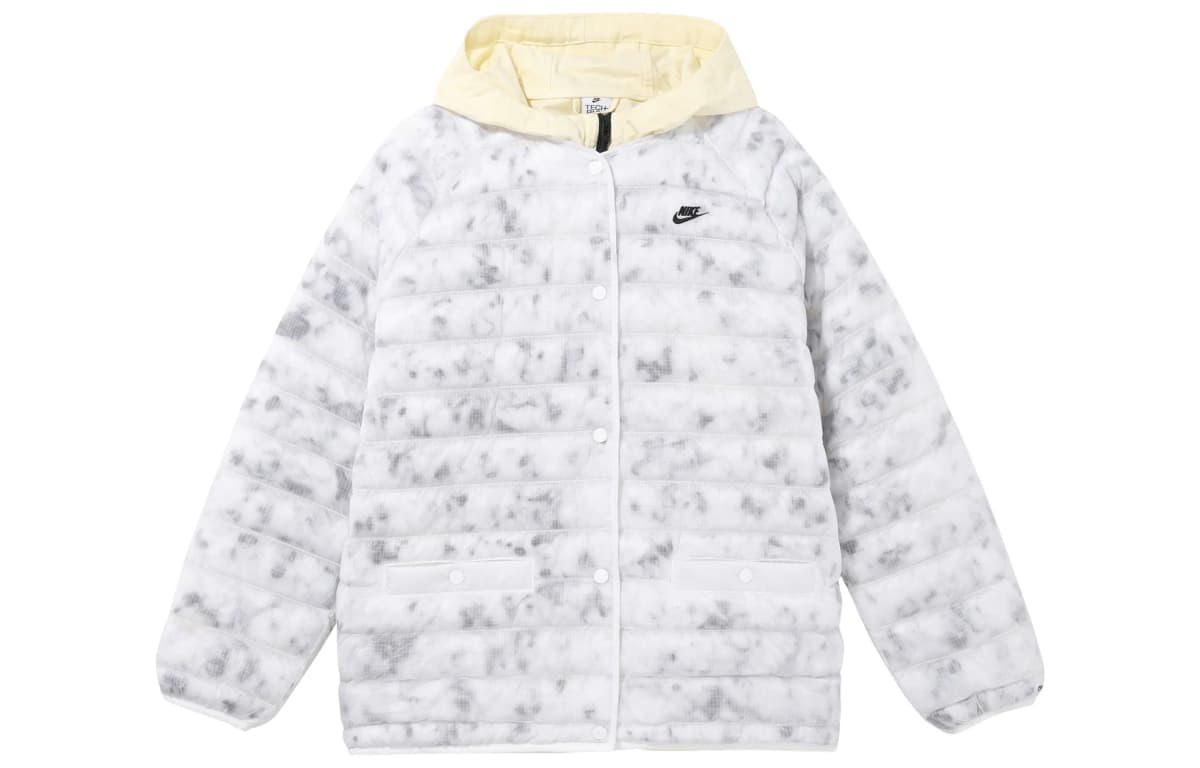 Nike Puffer Jacket Winter Women's Beige Yellow 3