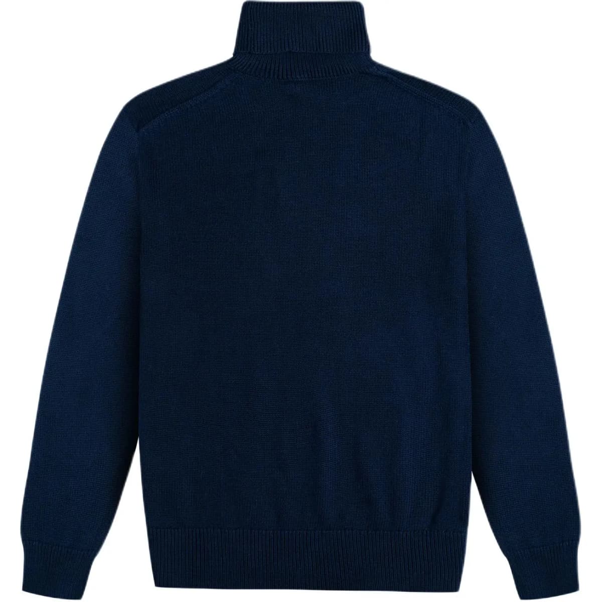 Polo Ralph Lauren FW24 Solid Color Pony Embroidered High Neck Long Sleeve Knit Sweater Men's Navy Blue 2