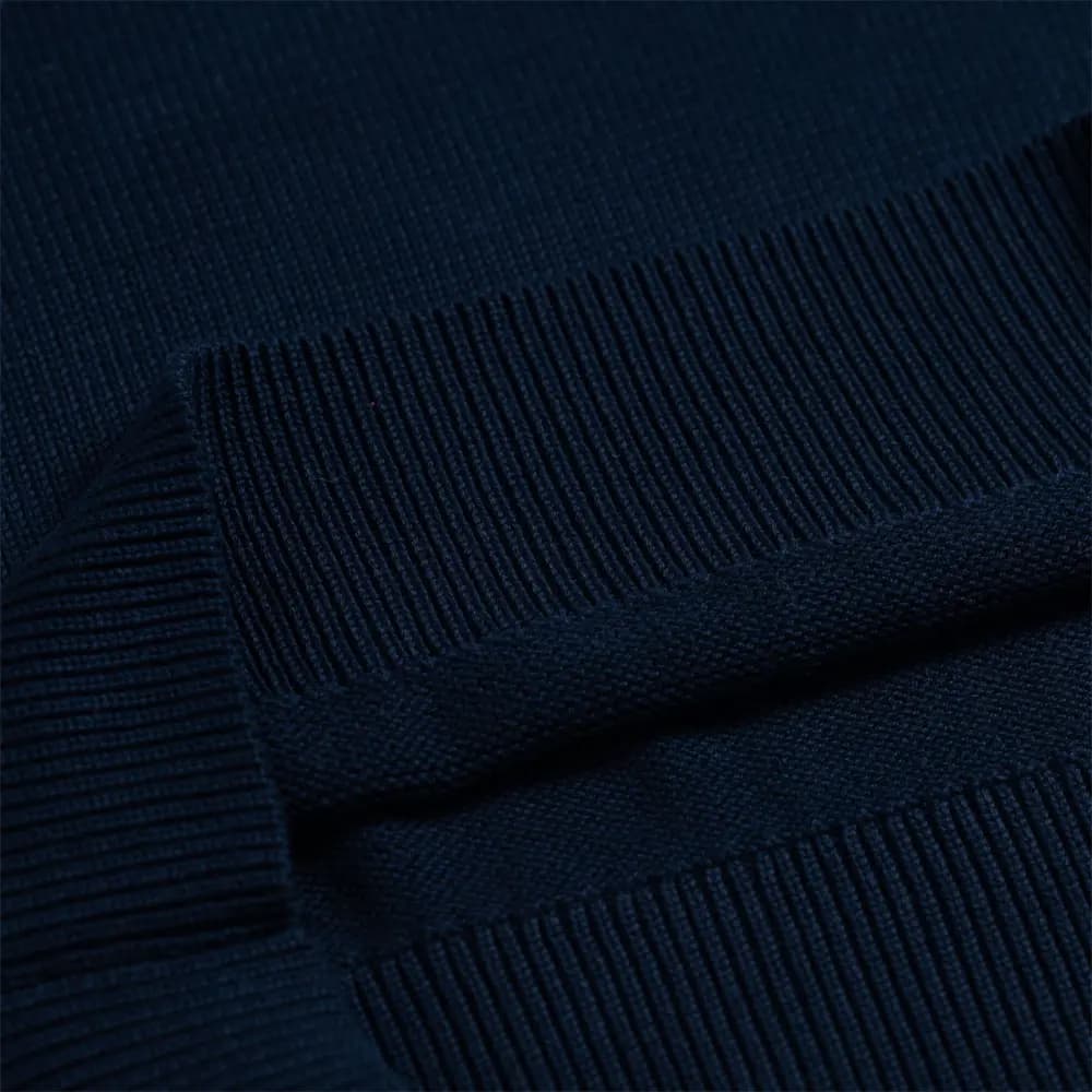 Polo Ralph Lauren FW24 Solid Color Pony Embroidered High Neck Long Sleeve Knit Sweater Men's Navy Blue 5