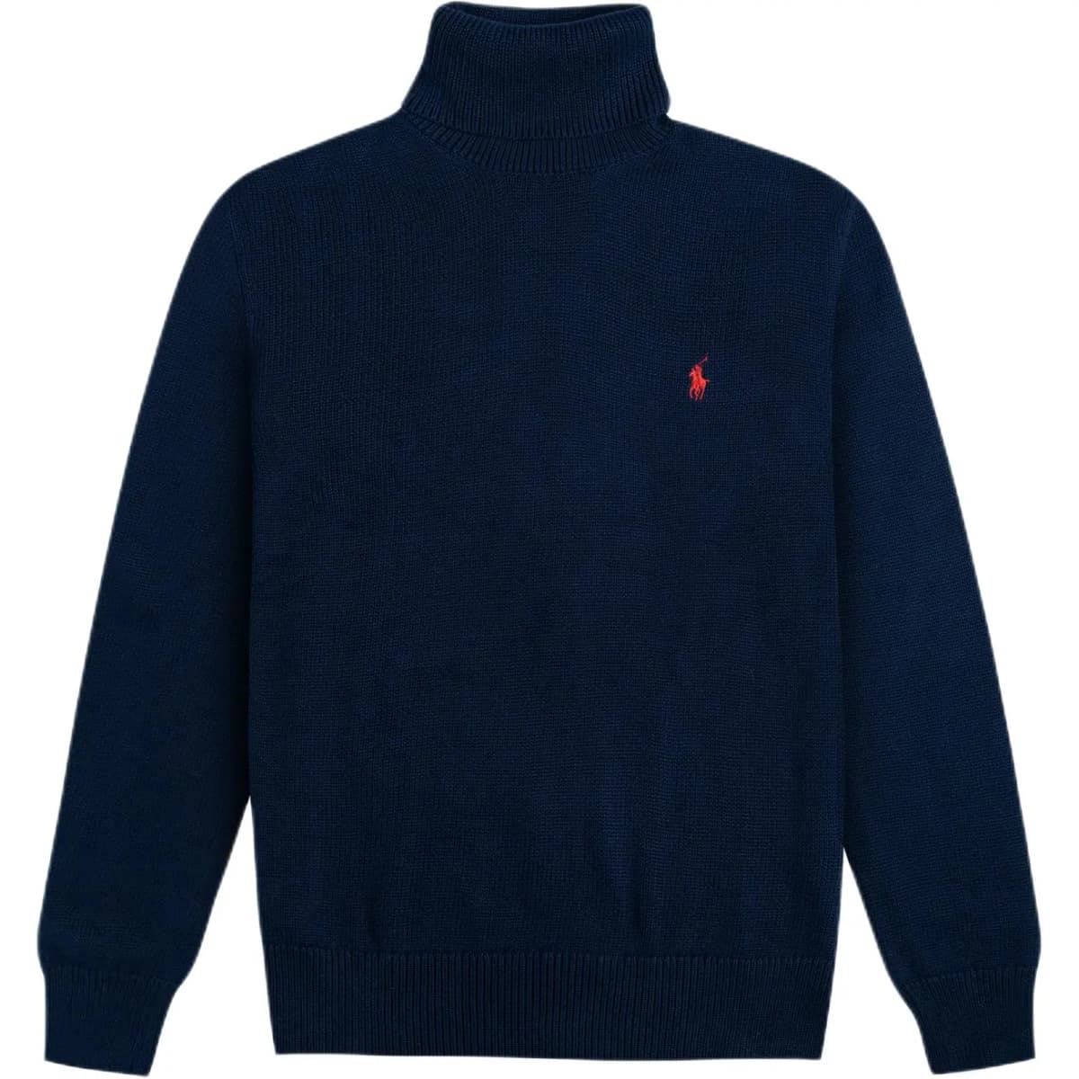 Polo Ralph Lauren FW24 Pony Embroidered Knit Sweater Kişi Tünd Mavi