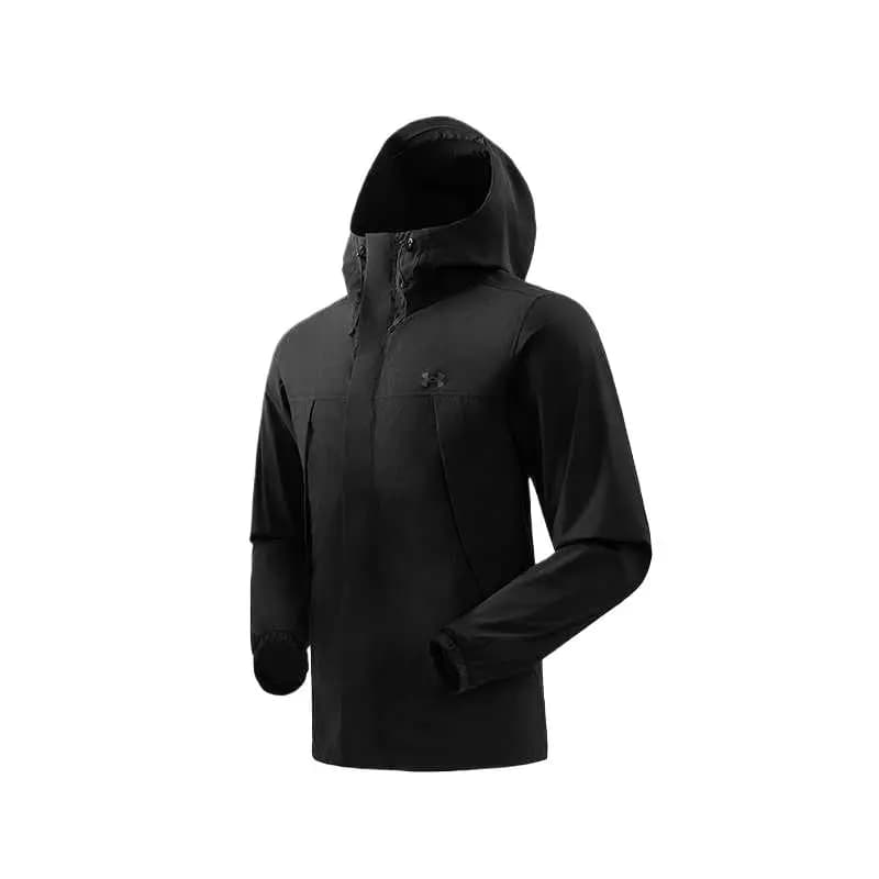 Under Armour SS25 Comfort Fashion Casual Versatile Hiking Jacket Unisex Twilight Black-0033