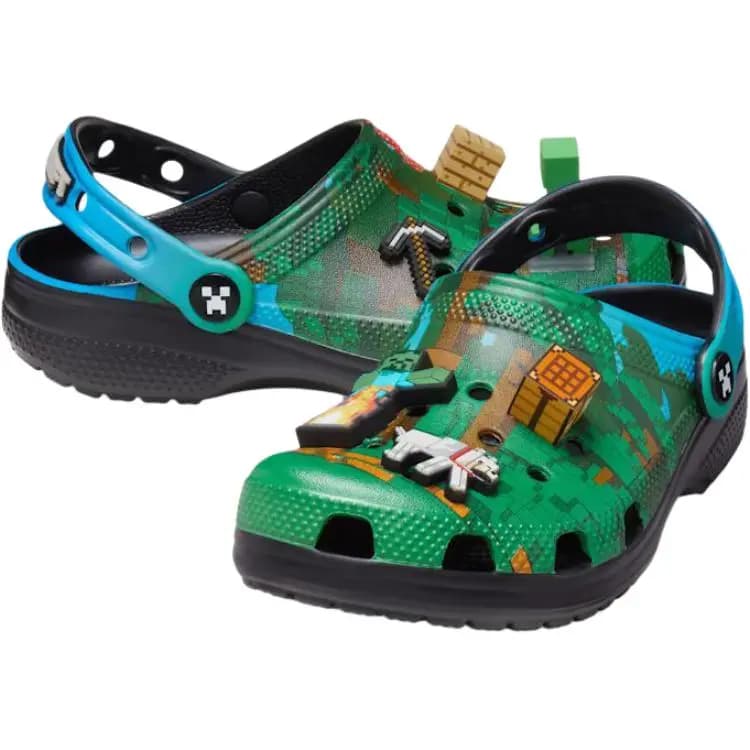 Crocs Minecraft Anti Slip Wear Resistant Low Top Children's Sandals Green Kids' 3