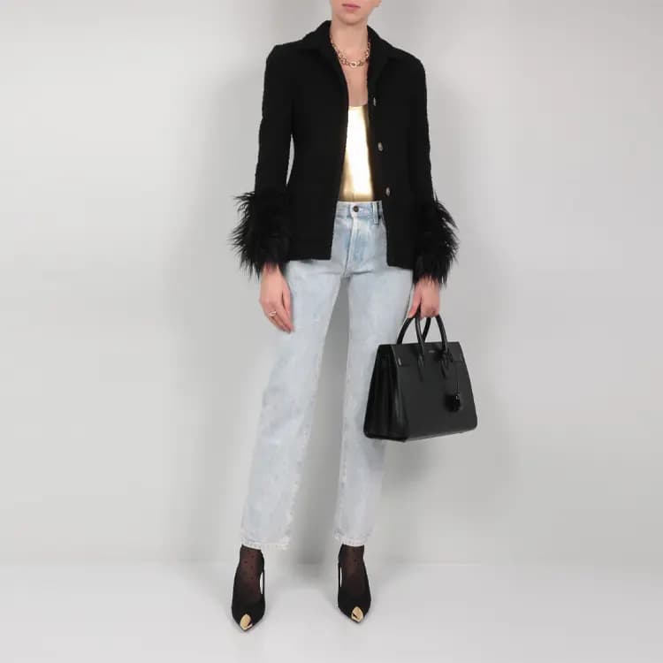 SAINT LAURENT Düyməli Qadın Cinsi 3