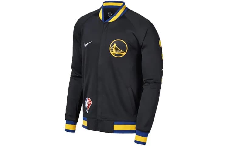 Nike Golden State Warriors Kişi Baseball Kurtkası Qara