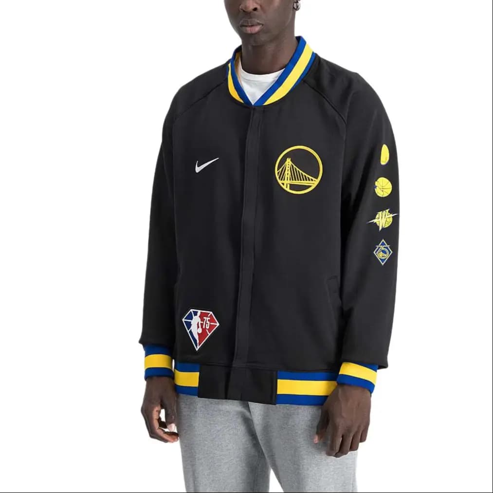 Nike Golden State Warriors Baseball Jacket Men's Black 3