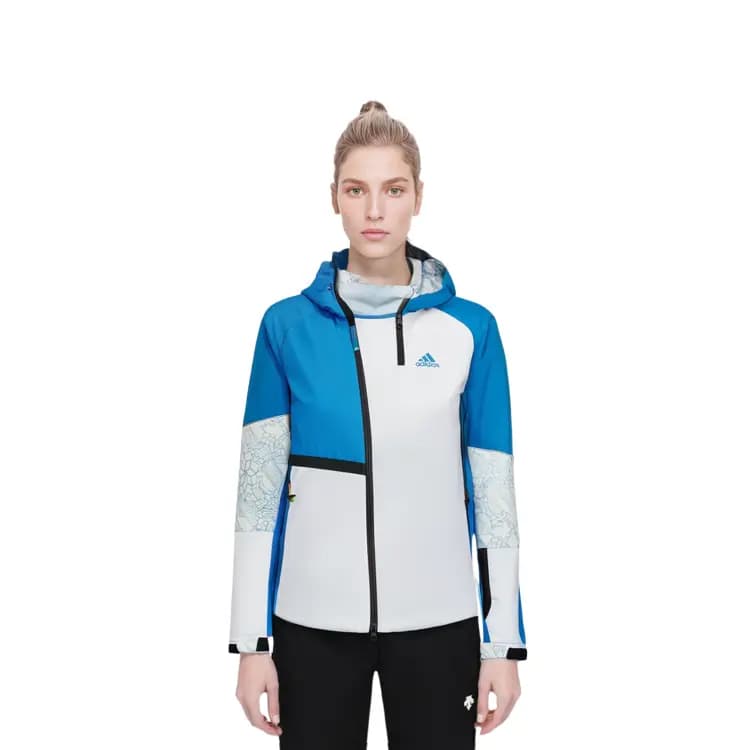 adidas W Winter Down J Color-Block Outdoor Sports Hooded Down Jacket Women's White 8