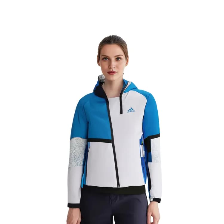 adidas W Winter Down J Color-Block Outdoor Sports Hooded Down Jacket Women's White 4