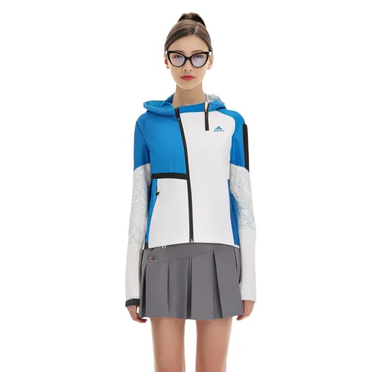 adidas W Winter Down J Color-Block Outdoor Sports Hooded Down Jacket Women's White 6