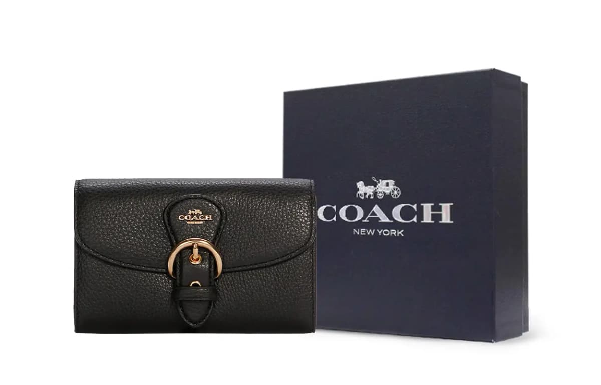 COACH Kleo Dəri Əl Çantası Qadın Qara 7