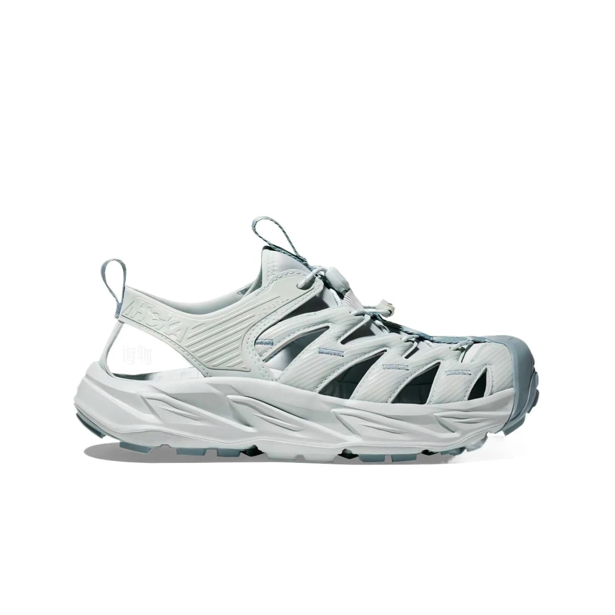 HOKA ONE ONE Hopara Series Fabric Comfortable Fashion Trendy Versatile Non-Slip Breathable Wear-Resistant Water Shoes Unisex Grey Blue/Crystal Blue 2