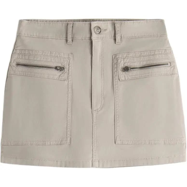 Abercrombie & Fitch Qadın Kargo Ətək Boz