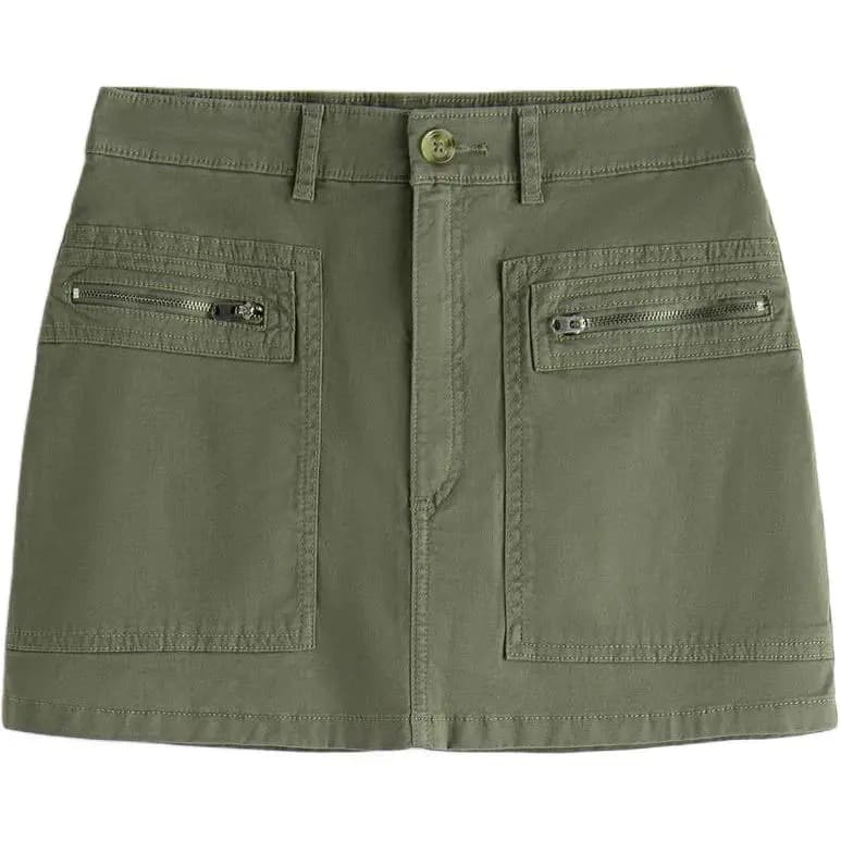 Abercrombie & Fitch Utility Mini Skirt Qadın Xaki