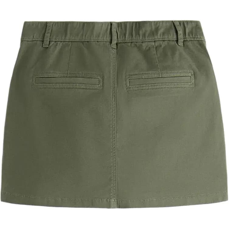 Abercrombie & Fitch Utility Mini Skirt Qadın Xaki 2