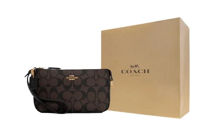 COACH Nolita Kətan Dəri Qadın Çantası Qəhvəyi/Qara 5