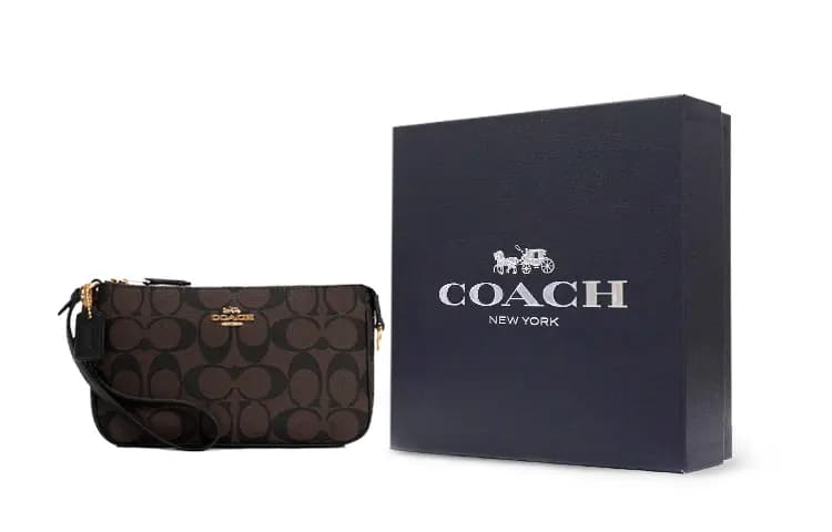 COACH Nolita Kətan Dəri Qadın Çantası Qəhvəyi/Qara 4