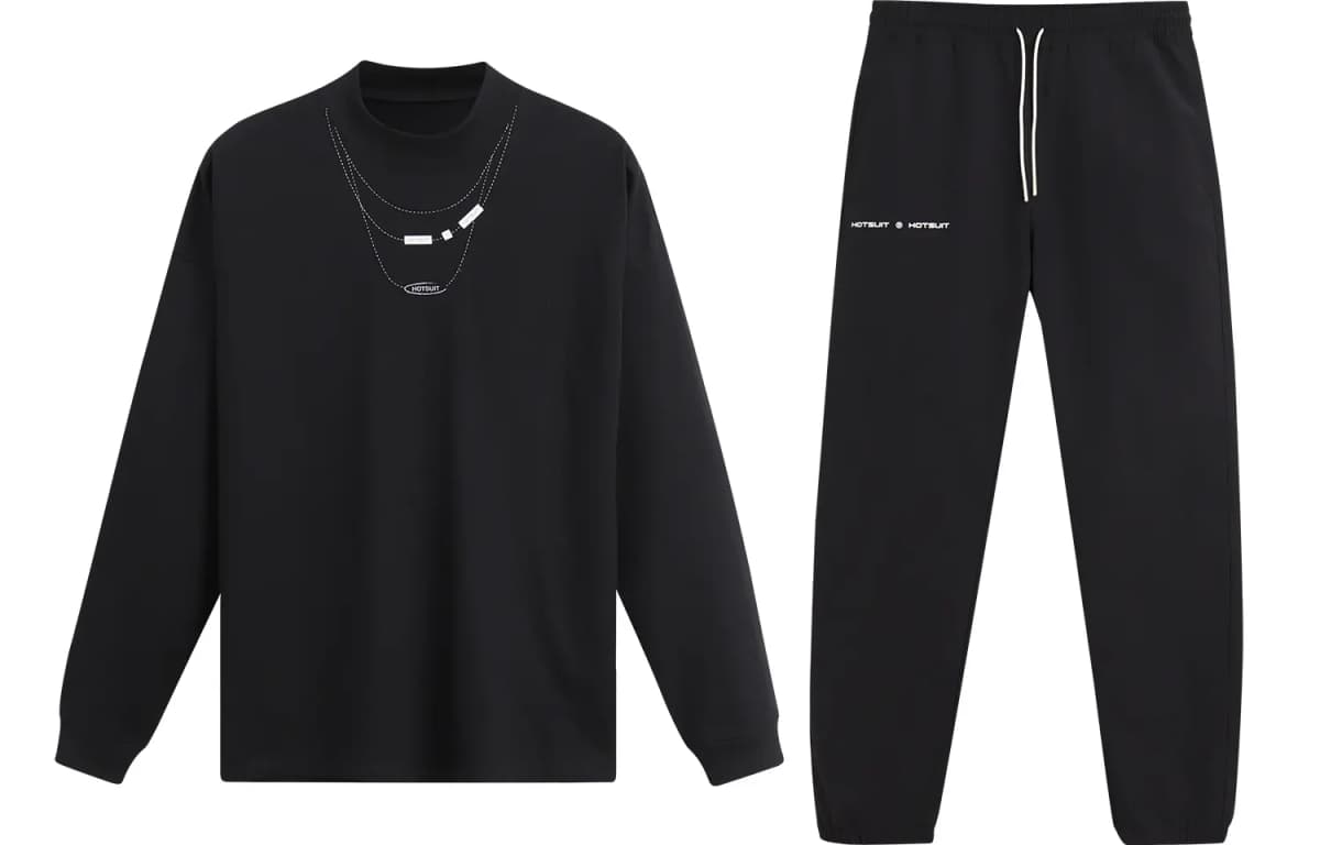 HOTSUIT Hoodie və Jogger Dəsti Mineral Qara