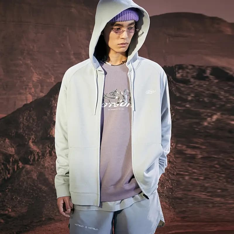 HOTSUIT Logo Zip Hoodie və Jogger Dəsti Unisex 13
