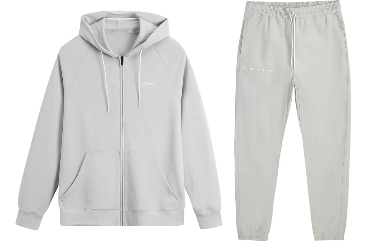HOTSUIT Logo Zip Hoodie və Jogger Dəsti Unisex 9