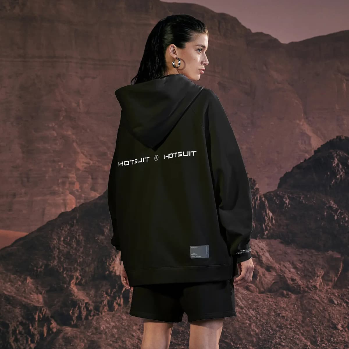 HOTSUIT Logo Zip Hoodie və Jogger Dəsti Unisex 5
