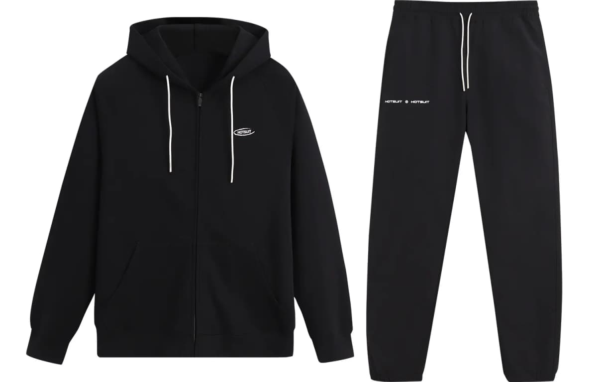 HOTSUIT Logo Zip Hoodie və Jogger Dəsti Unisex