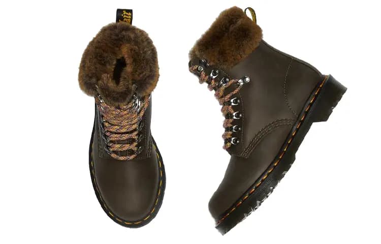 Dr.Martens 1460 Martin Çəkməsi Qadın Boz/Yaşıl 4