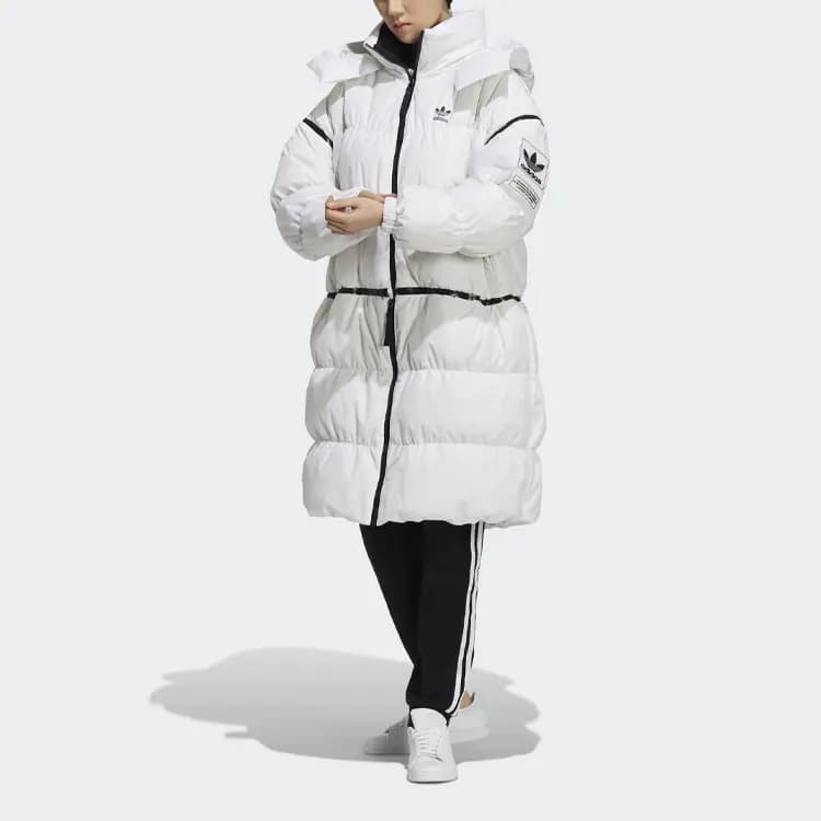 Adidas Originals LONG ZIP DOWN Qadın Puffer Pencəyi Ağ 2