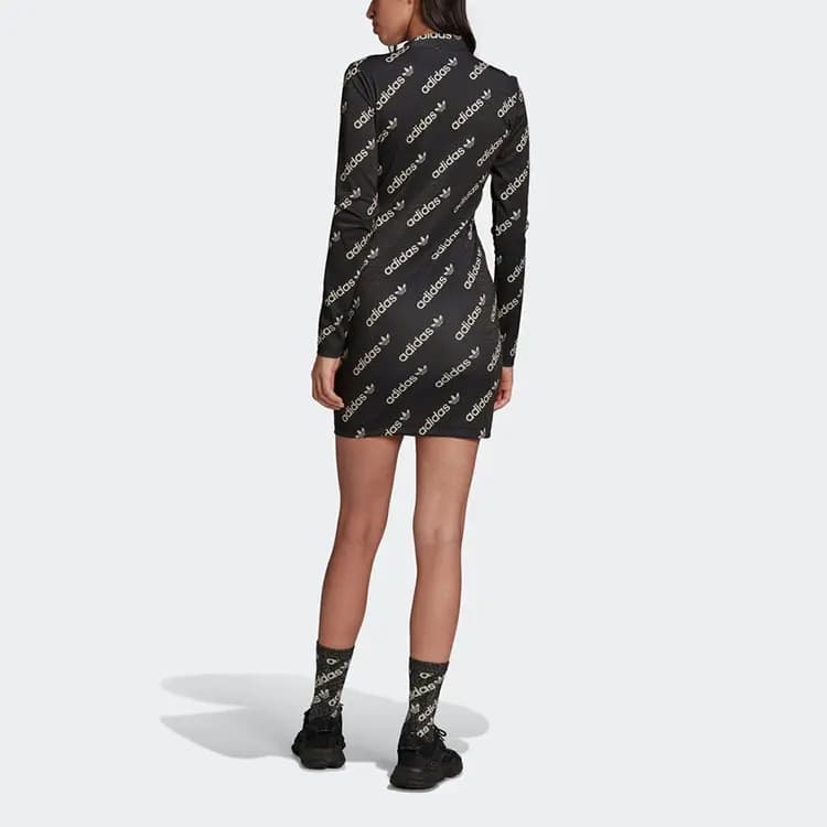 adidas Originals All-Over Print Qadın Donu Qara 5