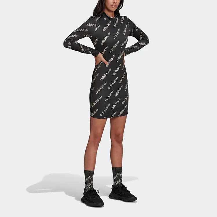 adidas Originals All-Over Print Qadın Donu Qara