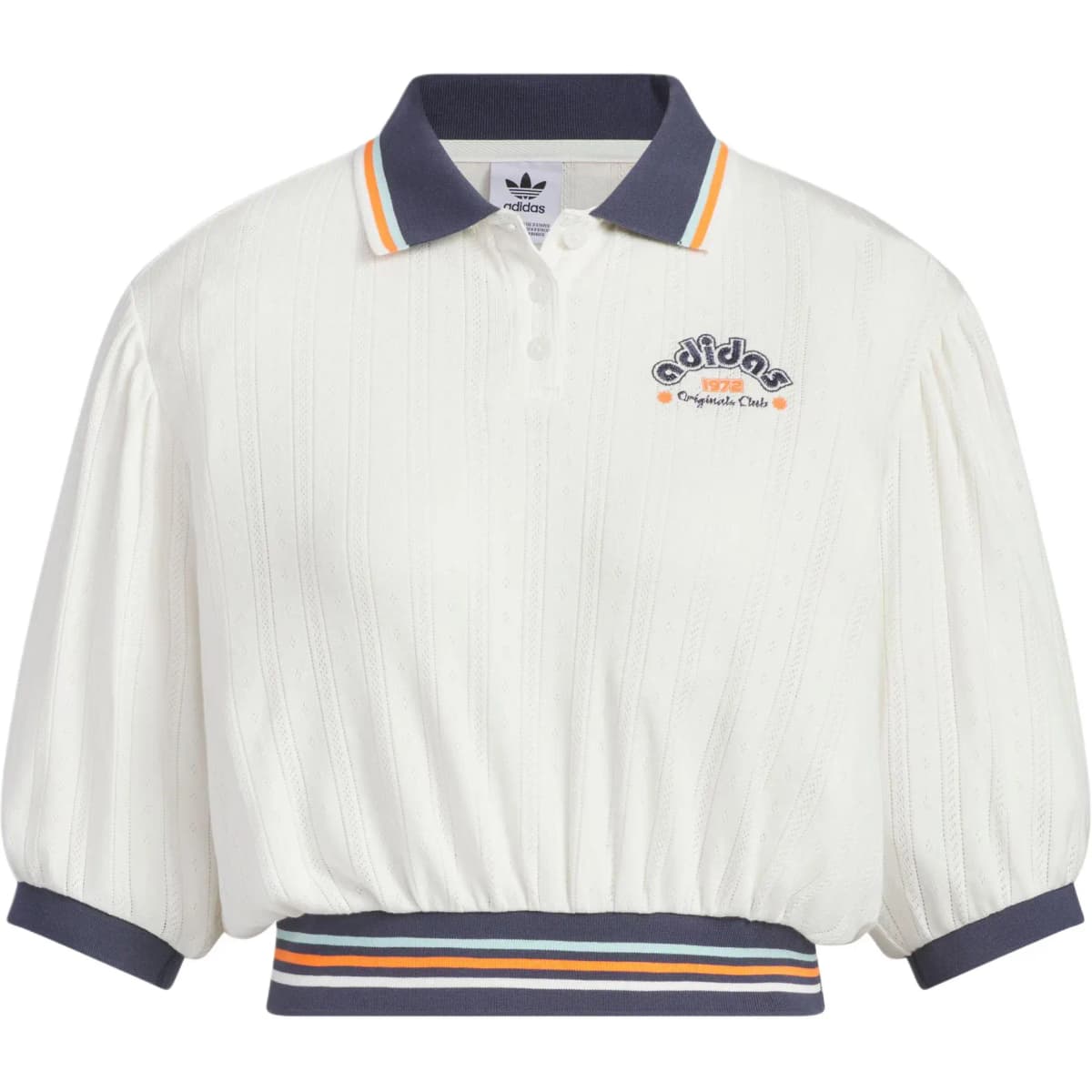 adidas originals RETRO CAMP GRAPHIC Qısaqol Polo Köynək Qadın Ağ