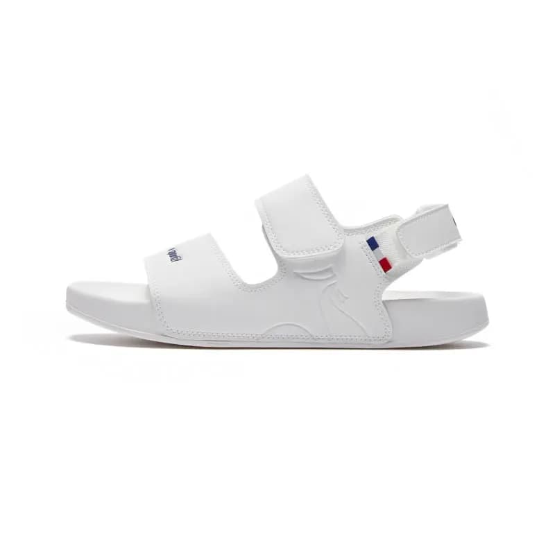 le coq sportif LCS OFFCOURT Classic Minimalist One-Strap Sandals Unisex White