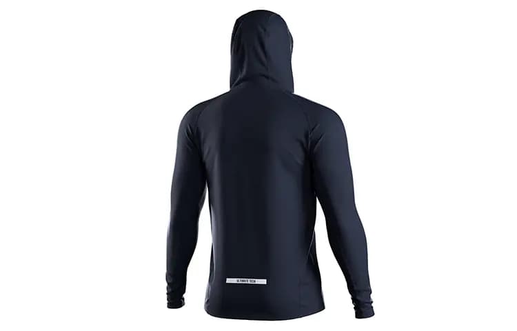 Monster Guardians Ultimate Tech Series Men's Breathable Hooded Long Sleeve Workout Top Navy Blue 2