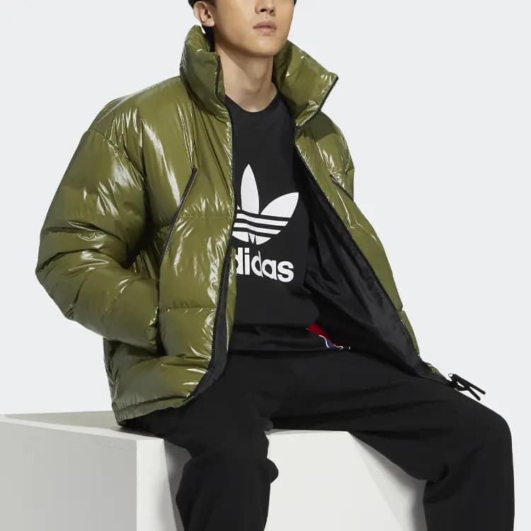 Adidas Originals Clover Series Down Jacket Winter Men's Green 4