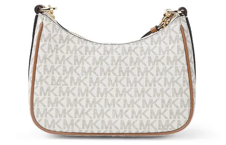 MICHAEL KORS Jet Set Charm Dəri Çiyin Çantası Qadın Ağ 3