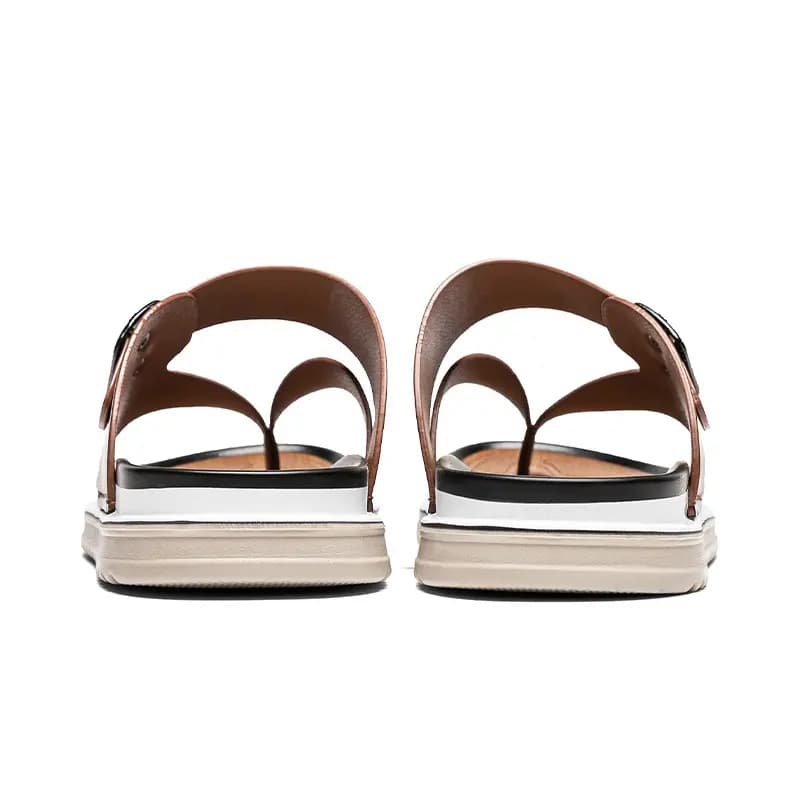 Mulinsen Niche Retro Simple Versatile Personality Stitching Anti-Friction Flip Flops Men's 6