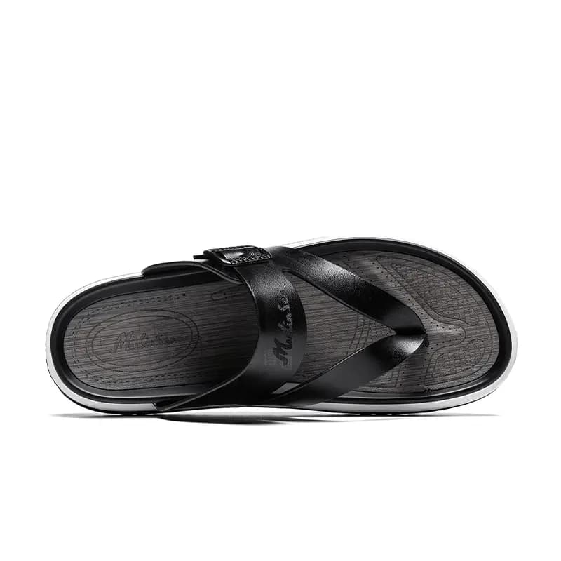 Mulinsen Niche Retro Simple Versatile Personality Stitching Anti-Friction Flip Flops Men's 2