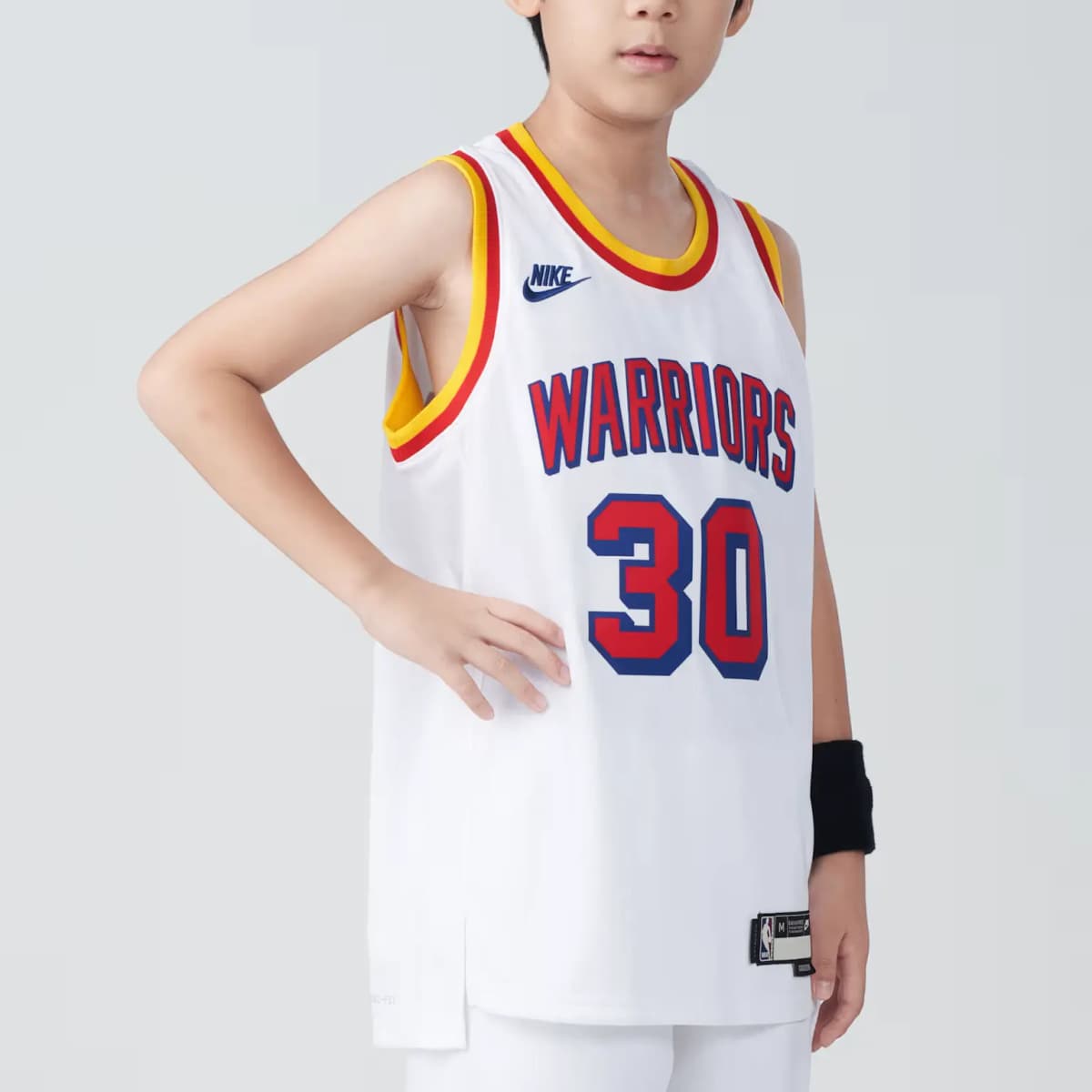 Nike NBA Hardwood Classics Mayka Uşaqlar üçün Ağ 5