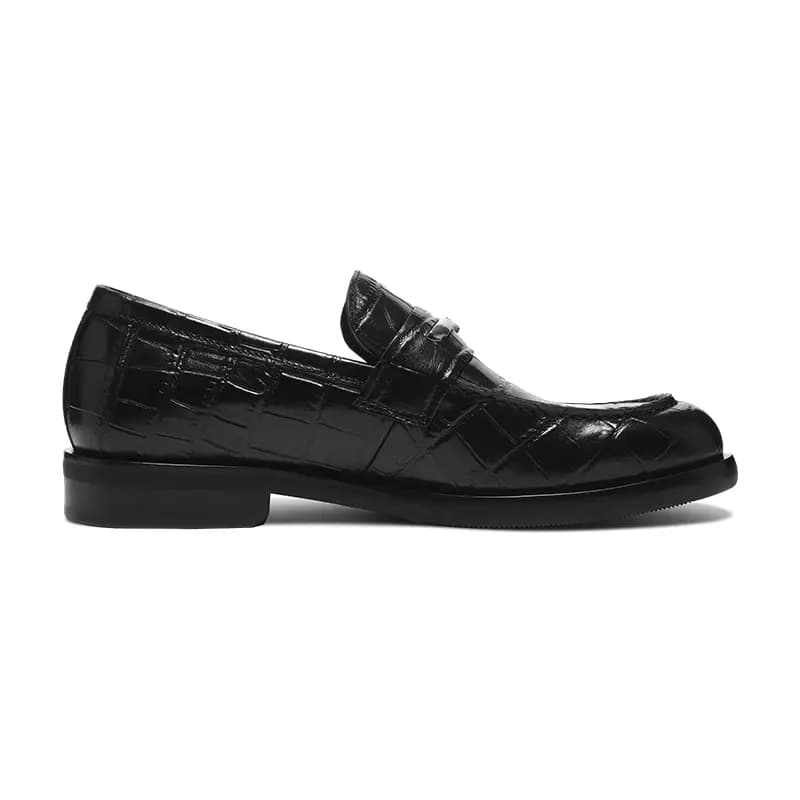TERRA INCOGNITA Unisex Dəri Loafer Ayaqqabısı Qara 10