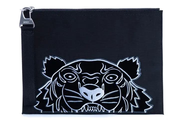 KENZO Nylon Əl Çantası Klutç Mavi