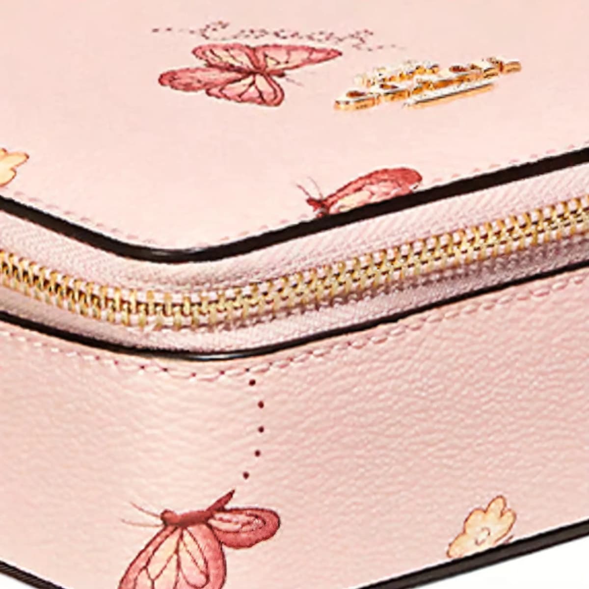 COACH Jewelry Bo Leather Makeup Bag Coin Purse Women's Pink 5