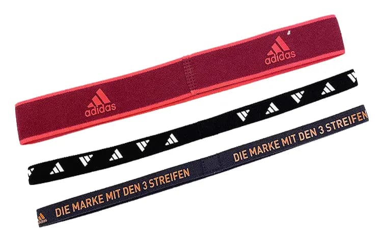 Adidas Tennis Saç Bandı 3-lü Dəst Qara/Qırmızı 2