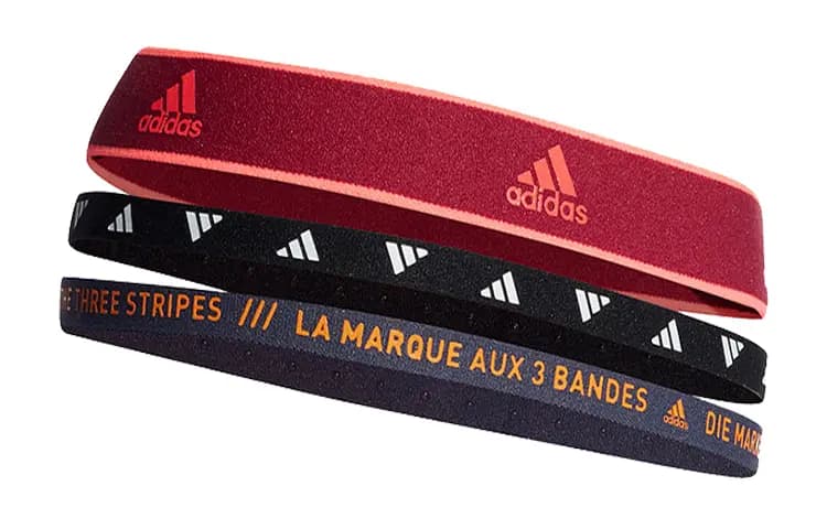 Adidas Tennis Saç Bandı 3-lü Dəst Qara/Qırmızı
